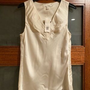 Banana Republic Satin Ivory Sleeveless Blouse - NWT